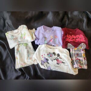 Disney Kids Pajama Tops - Cream, Purple, Red